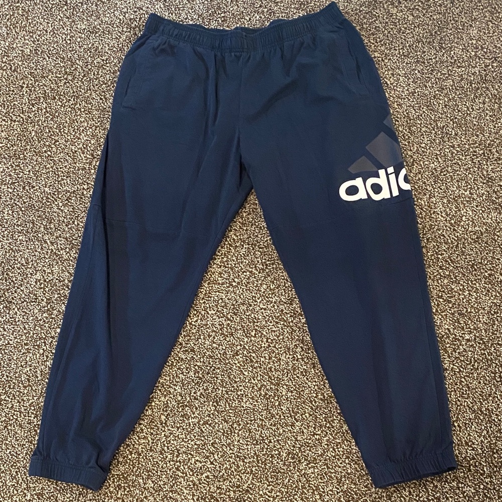 Adidas Mens Dark Blue Joggers with pockets